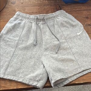 Nike Gray Athletic Shorts with Elastic Waistband with Pockets